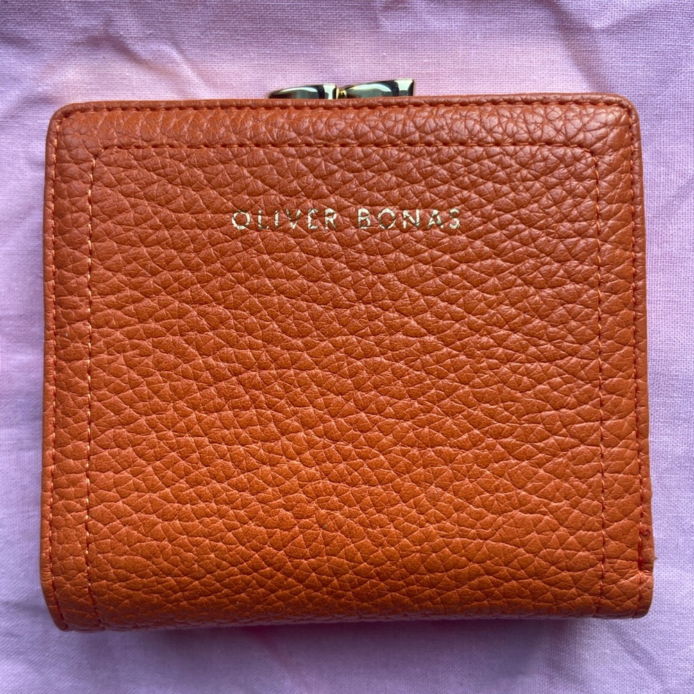 Oliver Bonas Orange faux Leather Wallet